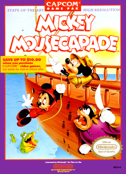 Mickey Mouse Fushigi no Kuni no Daibouken box art for Famicom